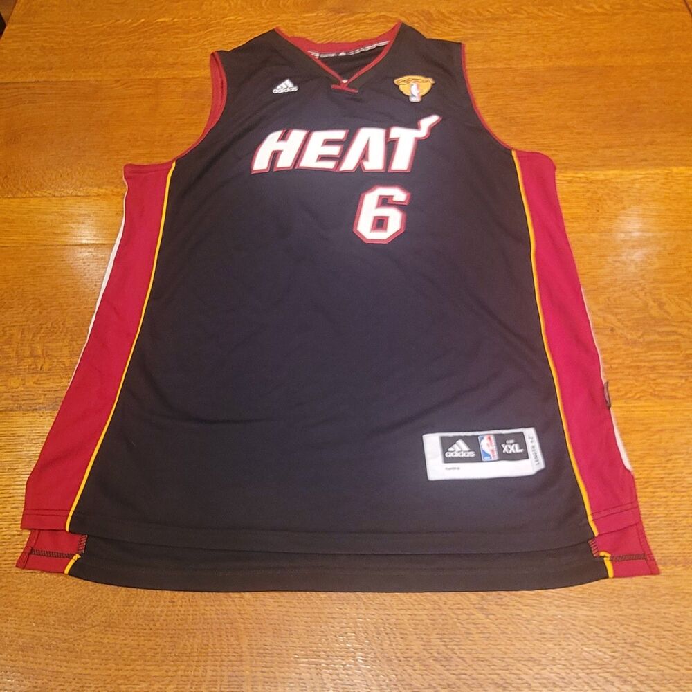 LeBron James Miami Heat 2012 NBA Finals Authentic Jersey Adidas Swingman XXL +2"
